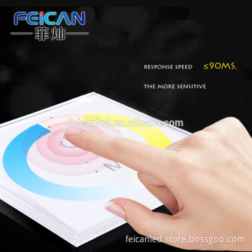 Wireless WIFI control Touch Panel Color Temperature Adjustable Dimmer Controller with Wall-mounted